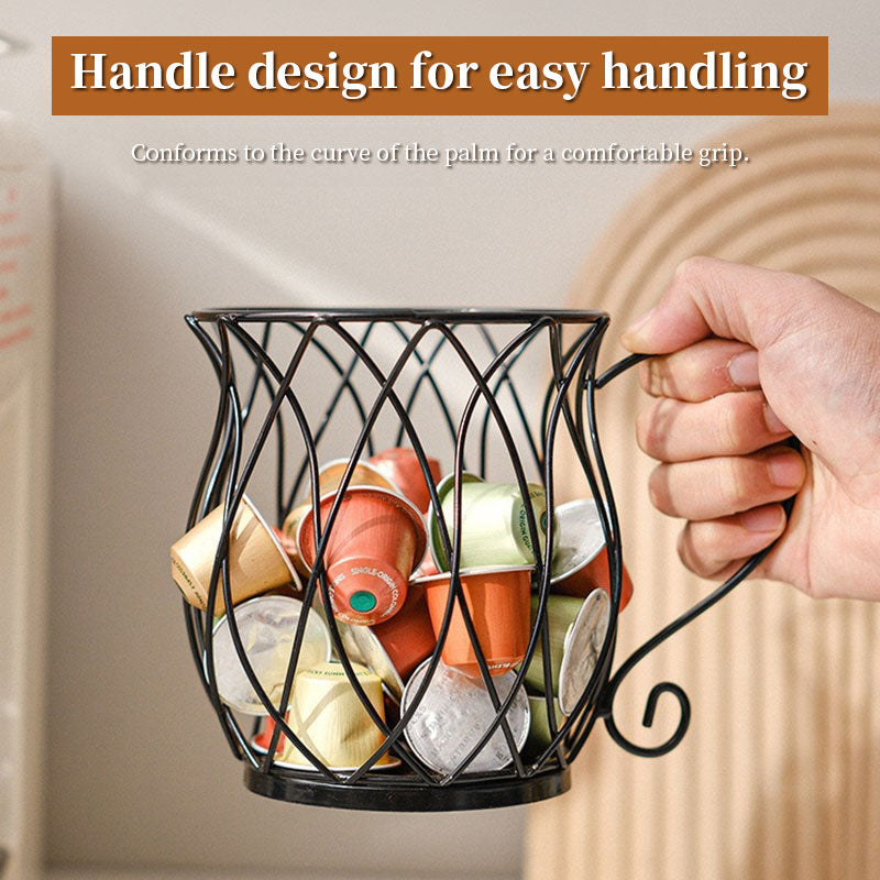 Large capacity metal coffee capsule holder for Nespresso and Keurig, eprolo brand, with multiple compartments for capsules.