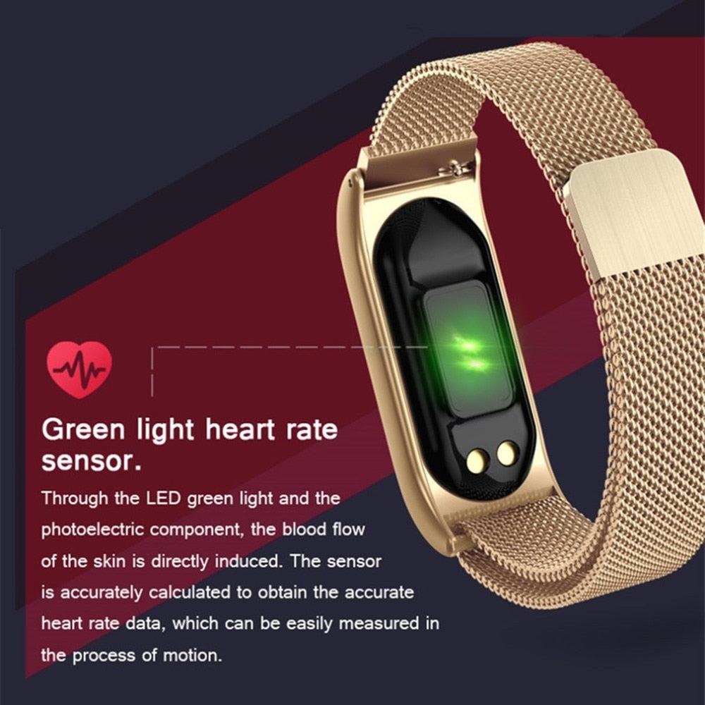 B29 Smart Band Metal Strap Sports Wristband IP67 Waterproof Pedometer Sleep Monitor Health Smart Bracelet - American Smart
