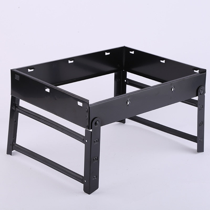 Barbecue Grill Outdoor Camping bbq Foldable Charcoal Grill Household Portable Barbecue Grill Charcoal Stove Skewers BBQ Tool - American Smart