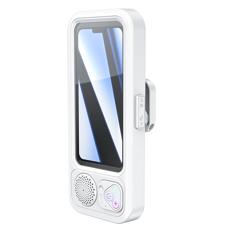 Bathroom Waterproof Phone Case with Bluetooth Speaker Stand and Touch Screen Phone Holder for Shower - American Smart