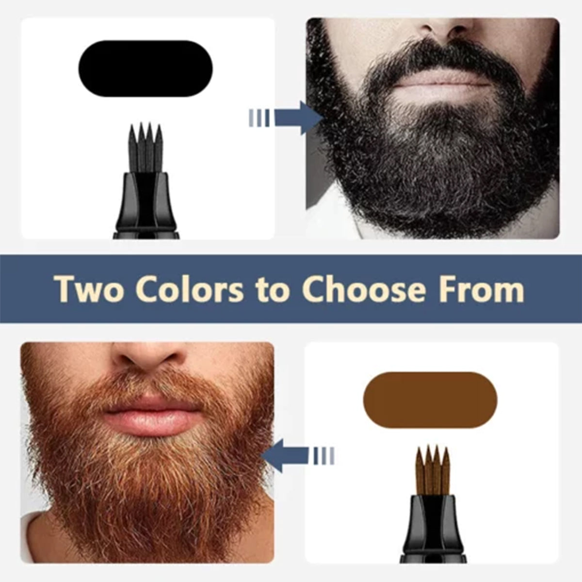 Beard Filler Pen, Detachable And Easy-To-Use Filler Pens Make It Easy To Create A Bushy Beard Hairline - American Smart