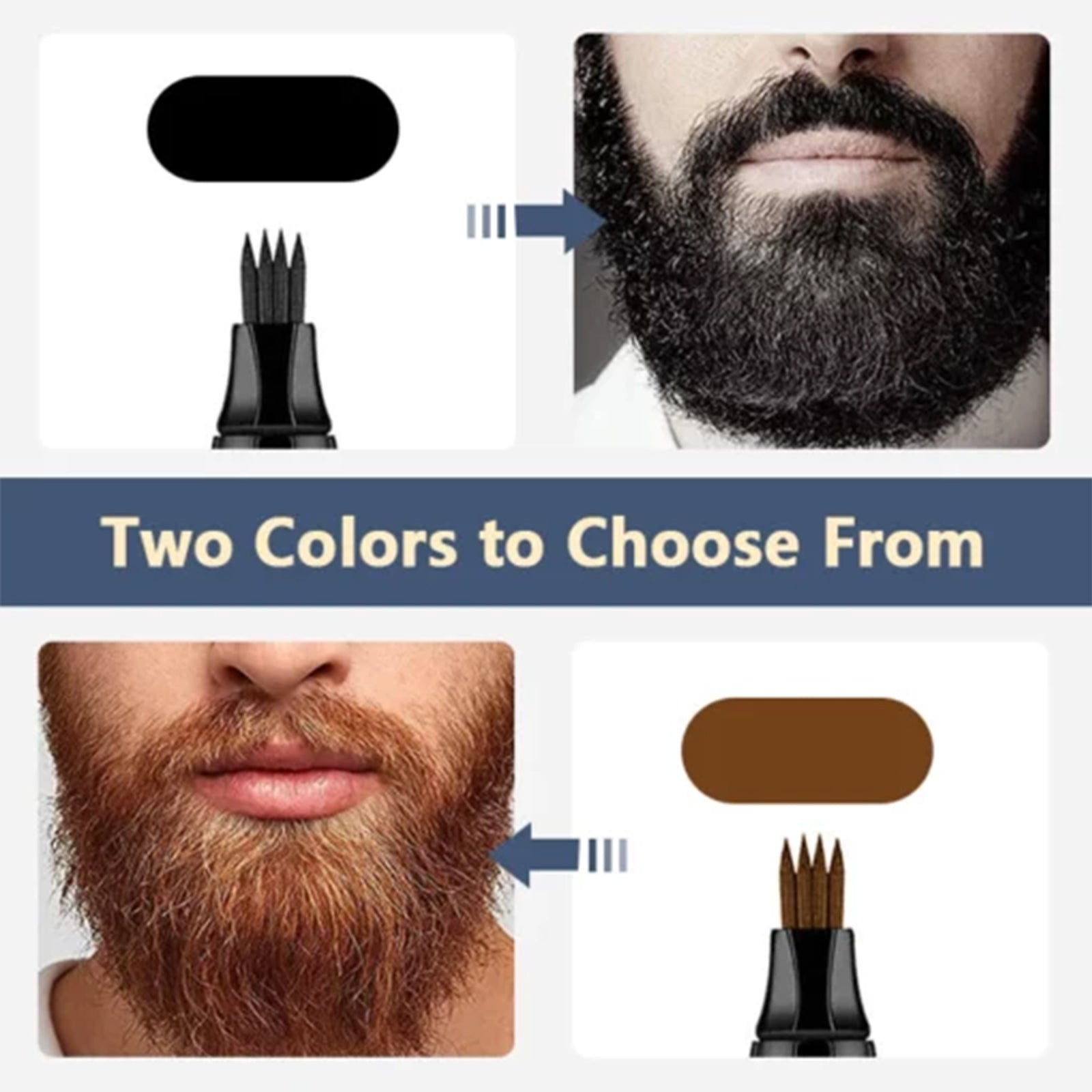 Beard Filler Pen, Detachable And Easy-To-Use Filler Pens Make It Easy To Create A Bushy Beard Hairline - American Smart