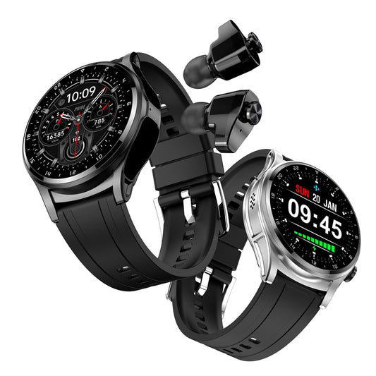 eprolo GT66 smart watch with TWS Bluetooth headset, multi-sport mode, heart rate and sleep monitoring in a sleek design