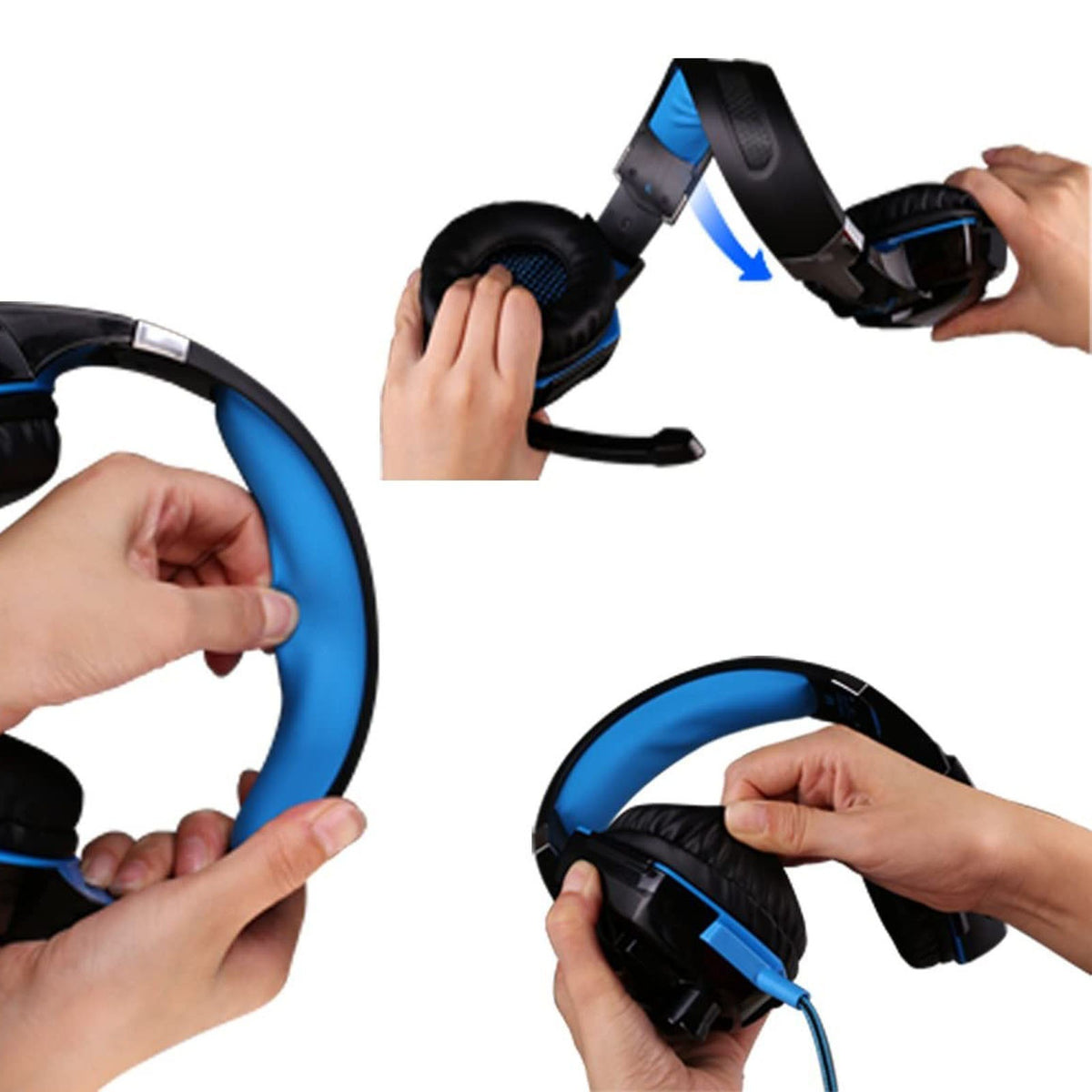 Eprolo G2000 wired gaming earphones with illumination, heavy bass, designed for PC, PS4, and esports gaming sessions.