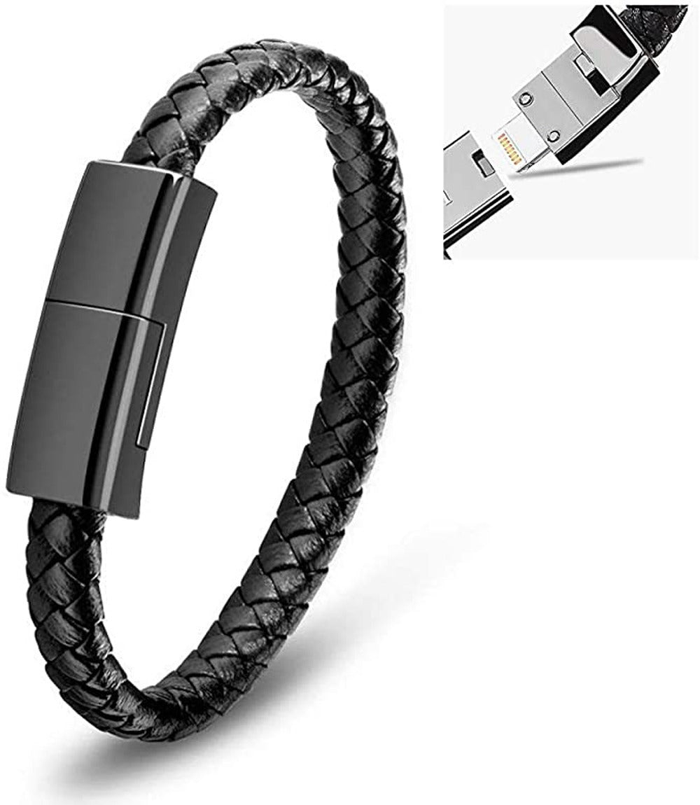 Bracelet style data cable suitable for Apple Android fast power bank short charging cable - American Smart