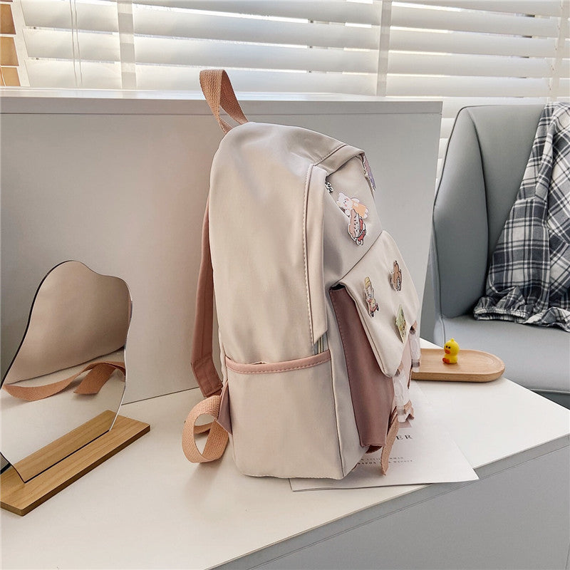 Schoolbag Girl Korean Version Ulzzang High School Student Backpack Ins Japanese Junior High School Student Backpack - American Smart