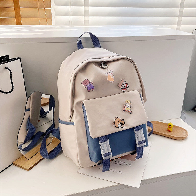 Schoolbag Girl Korean Version Ulzzang High School Student Backpack Ins Japanese Junior High School Student Backpack - American Smart