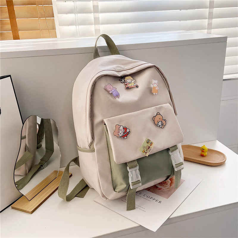 Schoolbag Girl Korean Version Ulzzang High School Student Backpack Ins Japanese Junior High School Student Backpack - American Smart