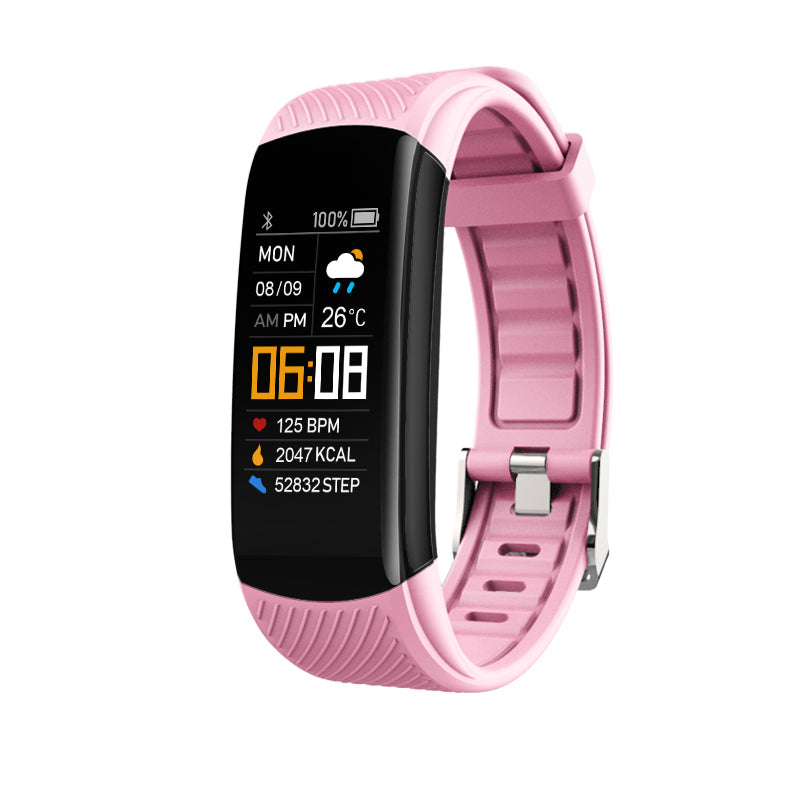 Black eprolo C5S smart bracelet with sports pedometer, heart rate, blood pressure, and blood oxygen health monitoring features.