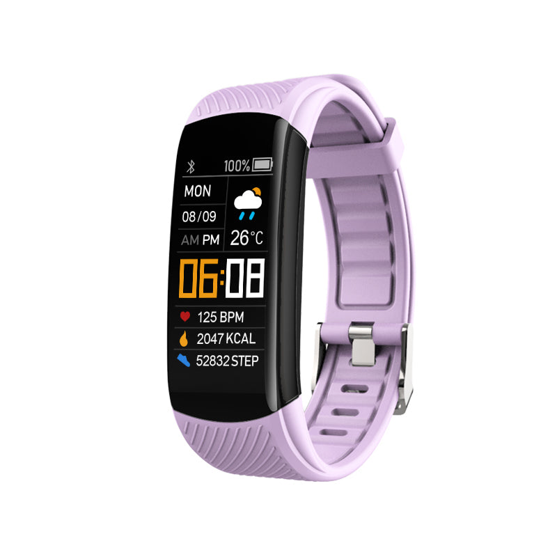 Black eprolo C5S Smart Bracelet with sports pedometer, heart rate, blood pressure, and blood oxygen health monitoring features.