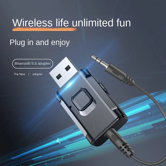 Car mounted Bluetooth receiver, audio dedicated wireless TV amplifier, Bluetooth transmitter, audio computer 2-in-1 - American Smart