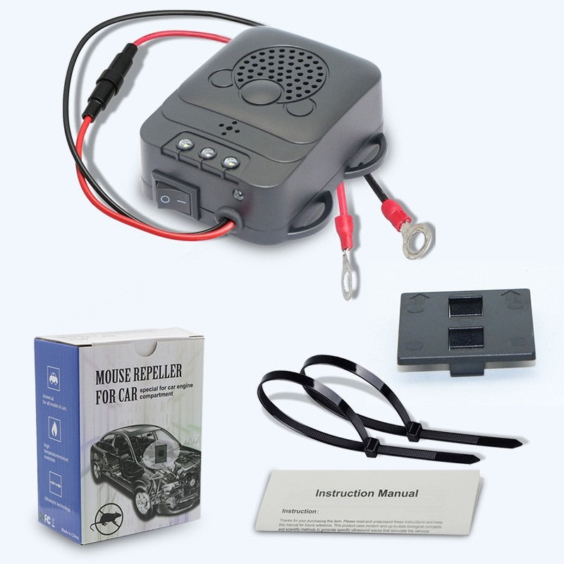 Car Ultrasound Mouse Repeller Intelligent Sensor Circuit Protection Repeller Equipment Accessories - American Smart