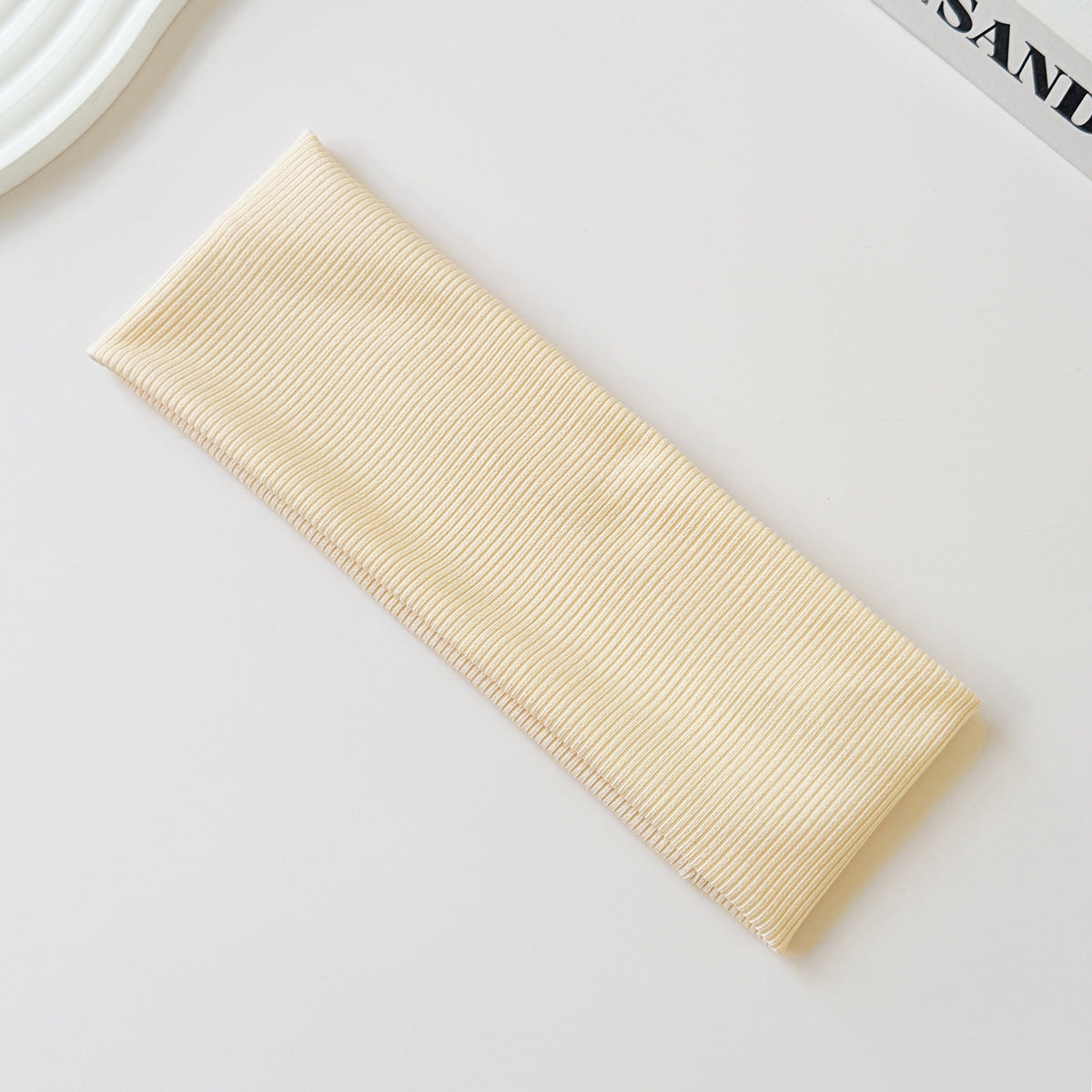 Cotton Elastic Headband Wide Sweat-Absorbent Band, Solid Color, Multi-Functional Headwear - American Smart
