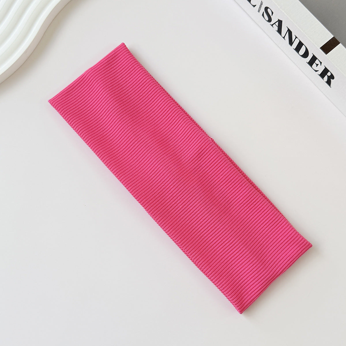 Cotton Elastic Headband Wide Sweat-Absorbent Band, Solid Color, Multi-Functional Headwear - American Smart