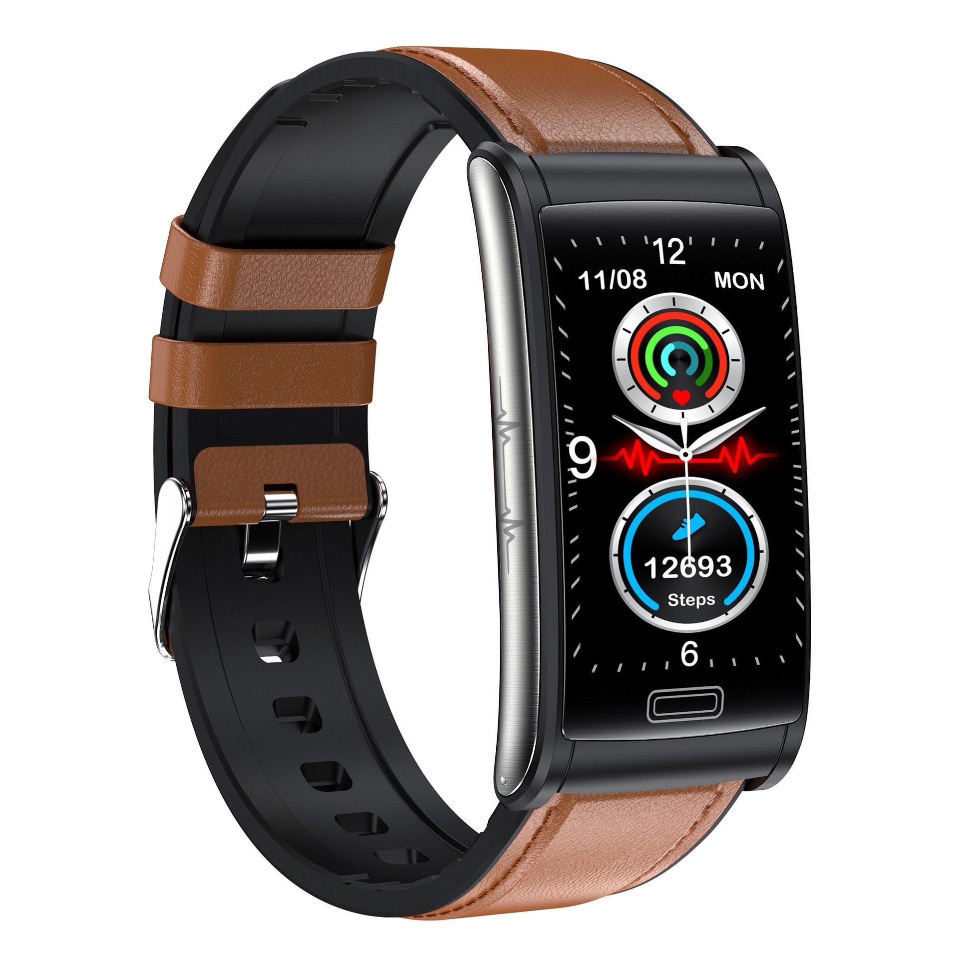 E600 1.47-inch Full touch screen Egg roll smartwatch ECG blood glucose oxygen health fitness E600 smart watch band Bracelet - American Smart