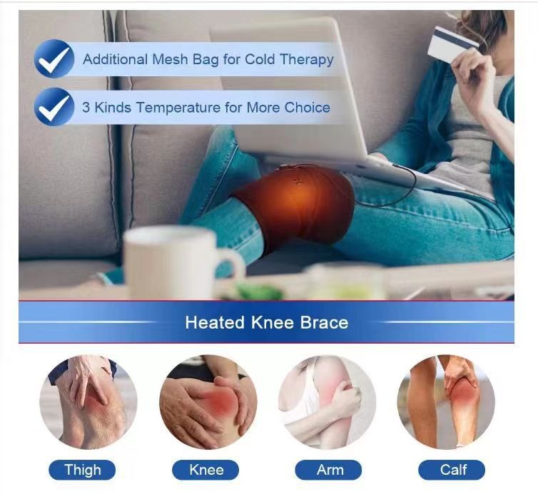 Electric heating knee pads for men and women with cold legs heating knee pads cold-proof leg warming knee pads - American Smart