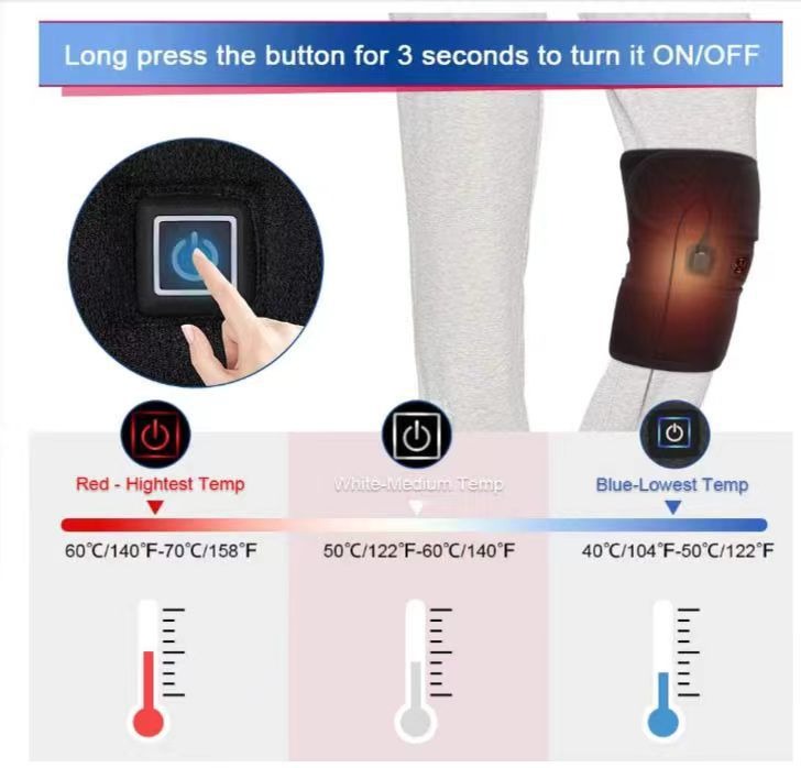 Electric heating knee pads for men and women with cold legs heating knee pads cold-proof leg warming knee pads - American Smart