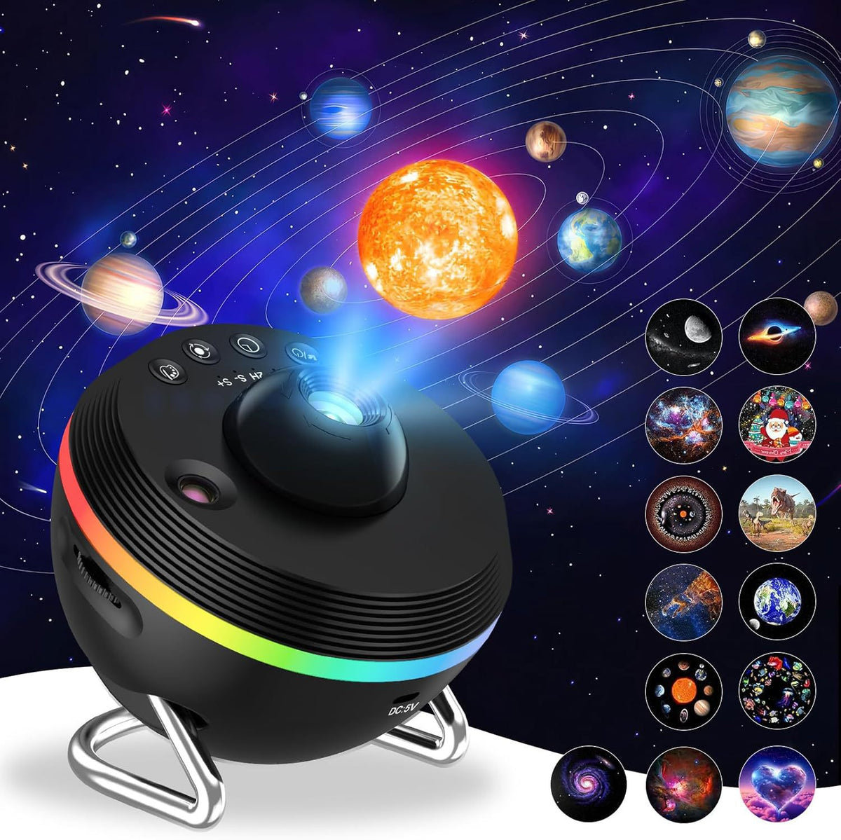 Dynamic Meteor Projection Lamp Galaxy Starlight Full Sky Stars Bedroom Ambient Star Projector - American Smart
