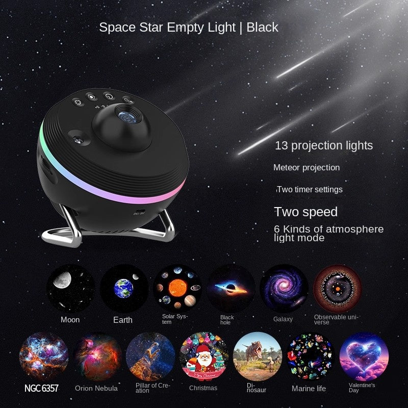 Dynamic Meteor Projection Lamp Galaxy Starlight Full Sky Stars Bedroom Ambient Star Projector - American Smart