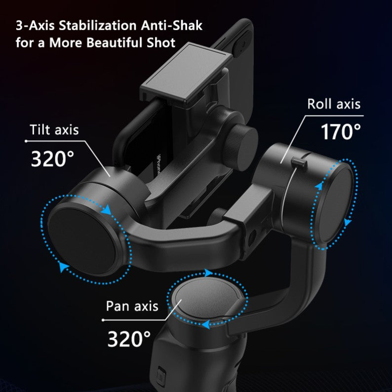 eprolo F8 handheld three-axis mobile phone camera stabilizer for smooth TikTok videos and short video recording.