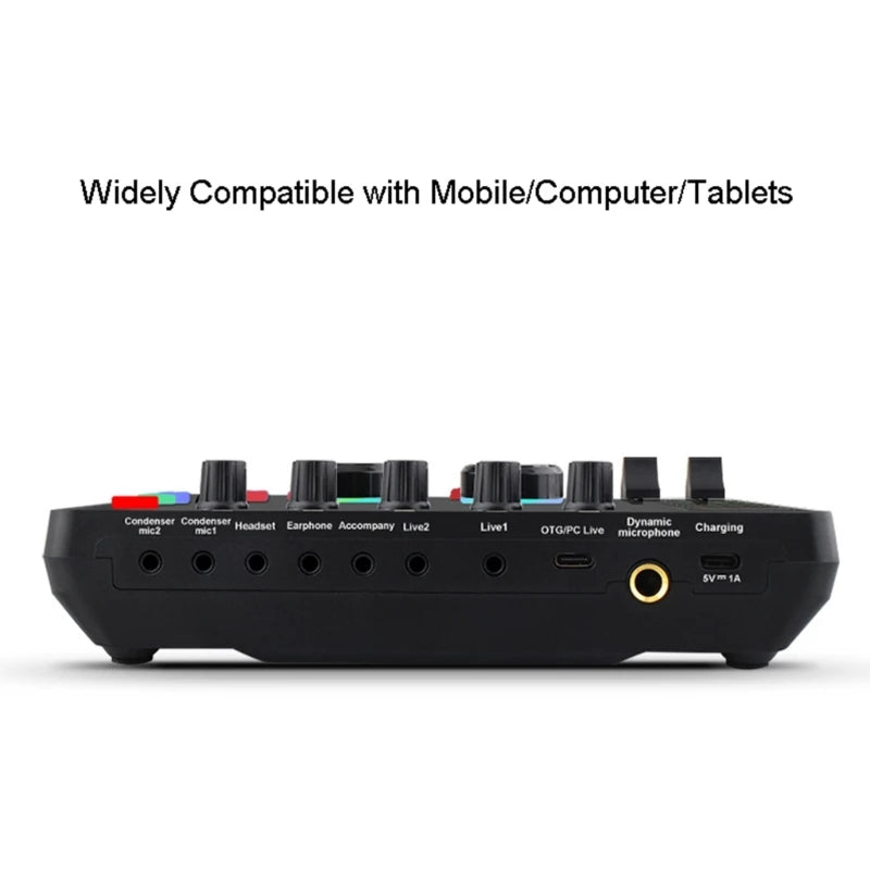 eprolo F999 mixer podcast sound board with multiple channels for live recording and home KTV audio setups