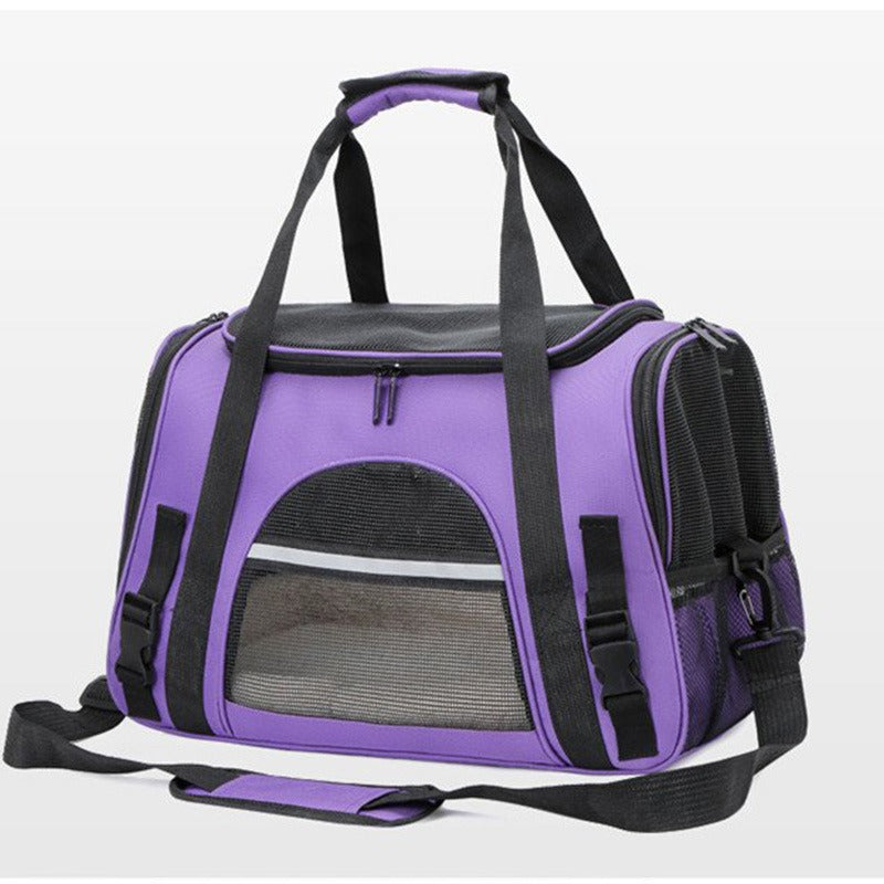 Foldable and expandable mesh pet carrier bag for small cats and dogs, convertible crossbody travel bag by eprolo