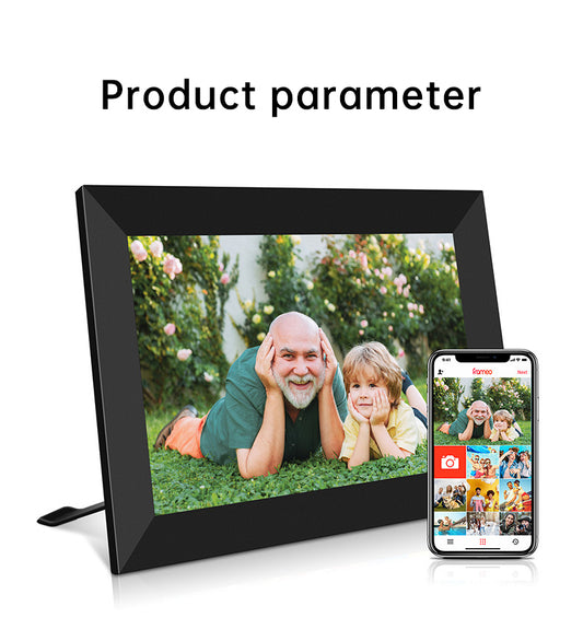 Eprolo Frameo WiFi digital photo frame displaying family photos on a sleek 16GB smart photo album device.