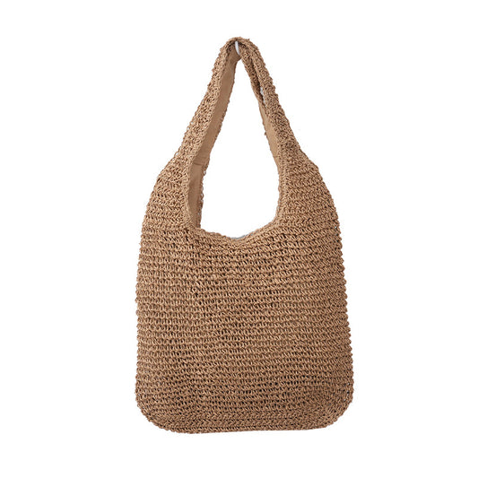 Eprolo handheld woven bag with shoulder strap, versatile for everyday commute, travel, and casual outings.