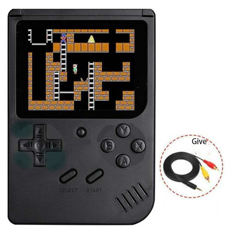 Eprolo handheld game console with 400 retro games, portable mini design, featuring classic arcade-style controls and colorful display.