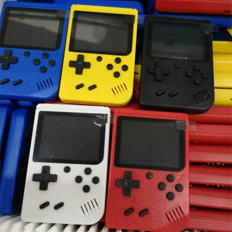 Eprolo handheld game console with 400 retro classic arcade games, portable mini device, featuring a screen and control buttons.