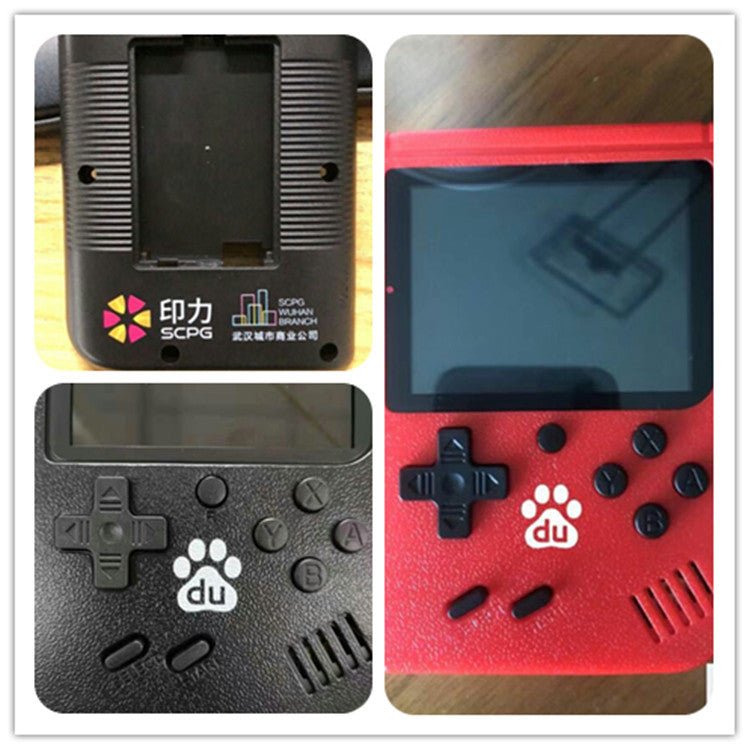 Eprolo handheld game console with 400 classic retro arcade games, compact portable design, and nostalgic gaming experience.