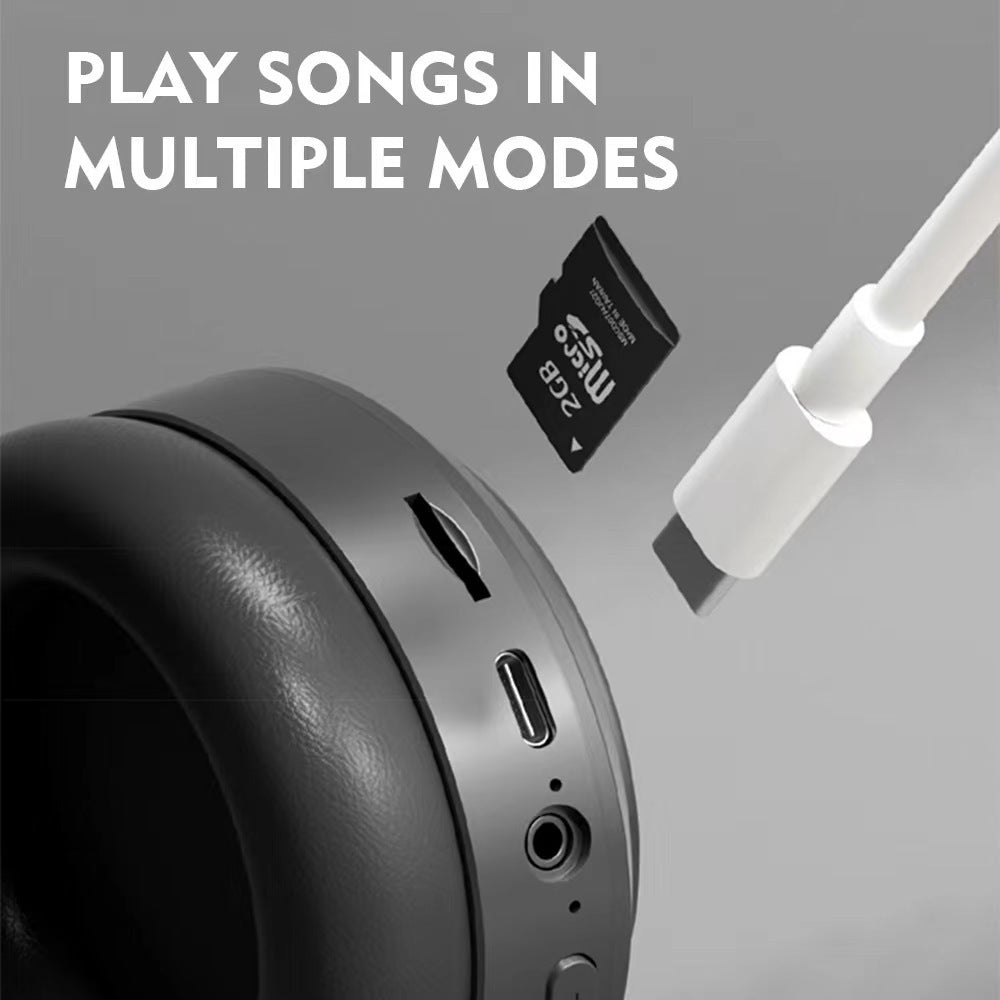 Wireless Bluetooth gaming earphones by eprolo, head-mounted, foldable, with 3D audio support for esports and computer use.