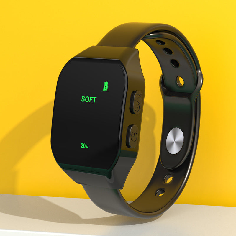 eprolo intelligent microcurrent sleep aid watch worn on wrist, with digital display and sleek design for sleep therapy.