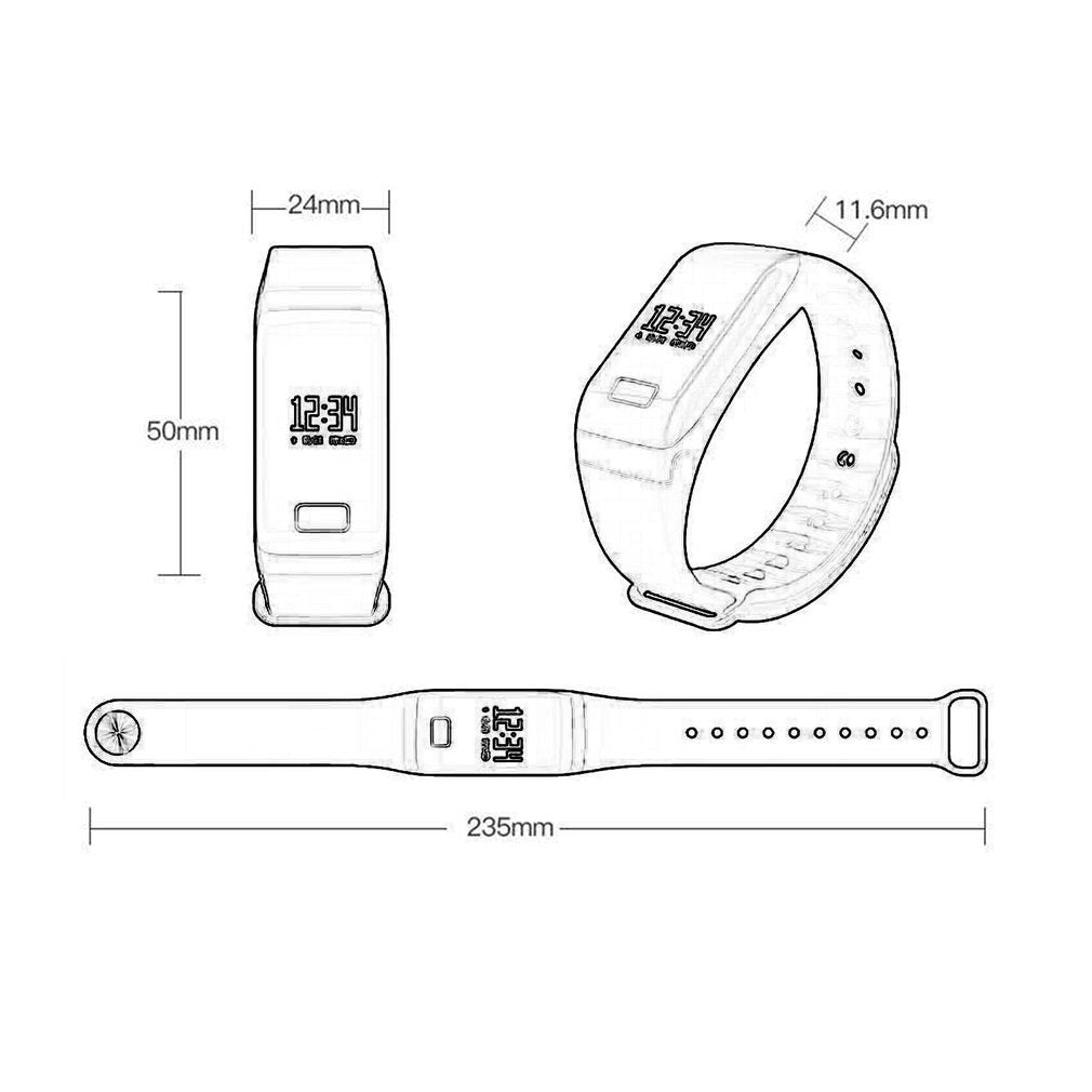 eprolo waterproof F1 sports smart watch with heart rate, blood pressure monitor, oximetry, Bluetooth bracelet for men and women
