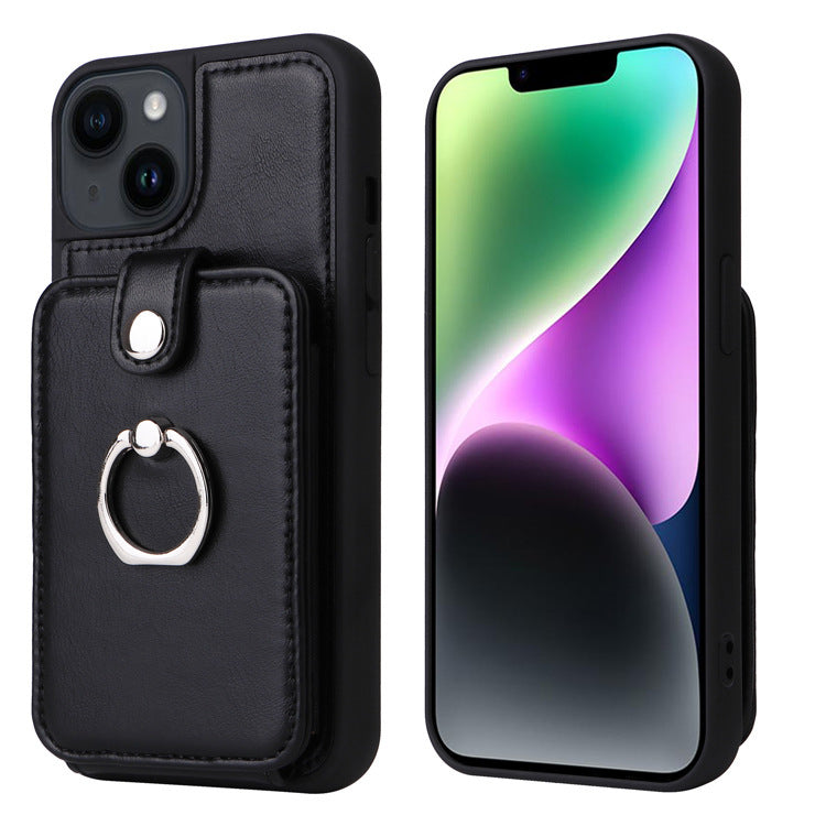 Eprolo leather wallet phone case for iPhone 14 and 13 Pro Max, flip cover with card slots and protective accordion design