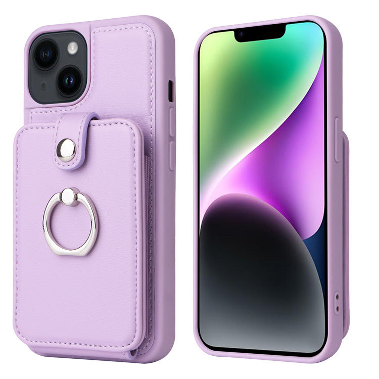 eprolo iPhone 14 wallet phone case with flip cover, leather design, accordion card slots, and protective structure for Apple 13 Pro Max
