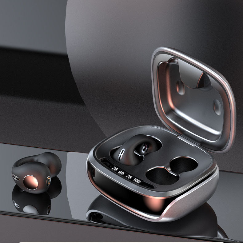 Eprolo JX80 bone conduction Bluetooth earphones with clip-on design, noise reduction, long battery life, and no delay.