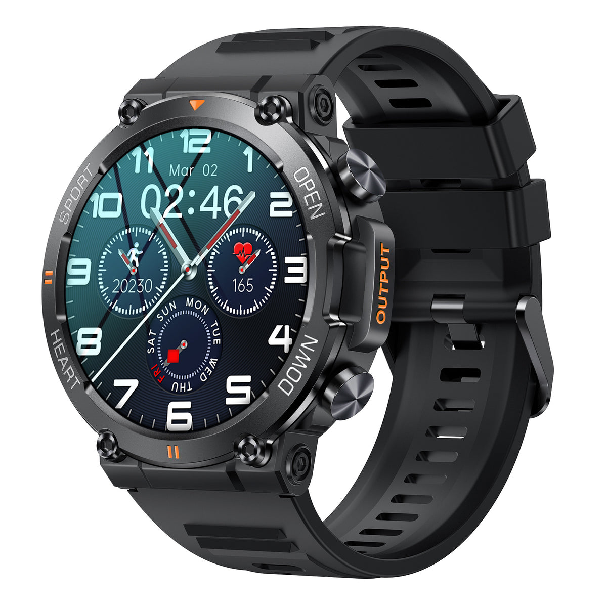 Eprolo K56PRO Three-proof Call Smart Watch with digital display, fitness tracking, and water-resistant design.