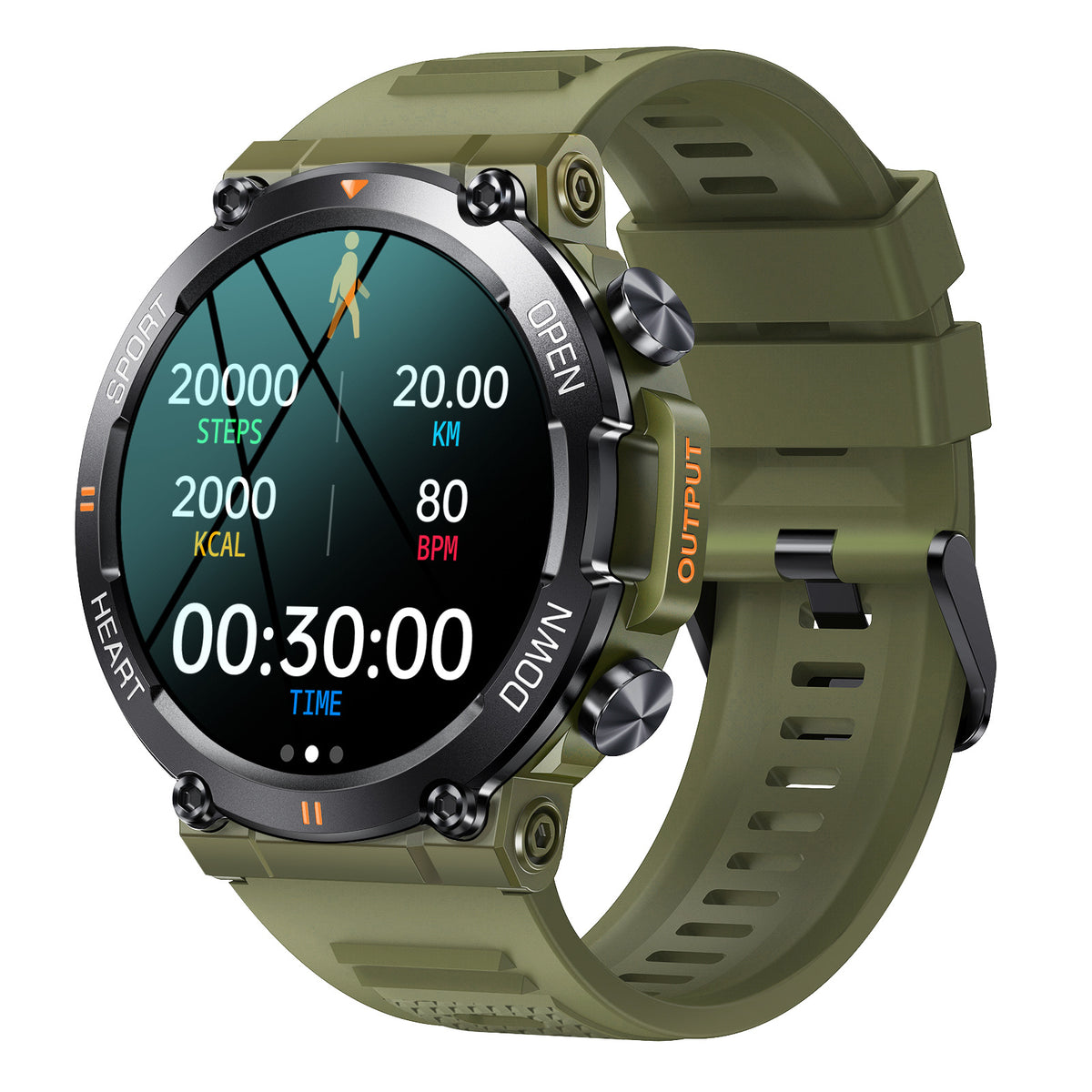 eprolo K56PRO Three-proof Call Smart Watch displaying digital screen with fitness tracking features and waterproof design
