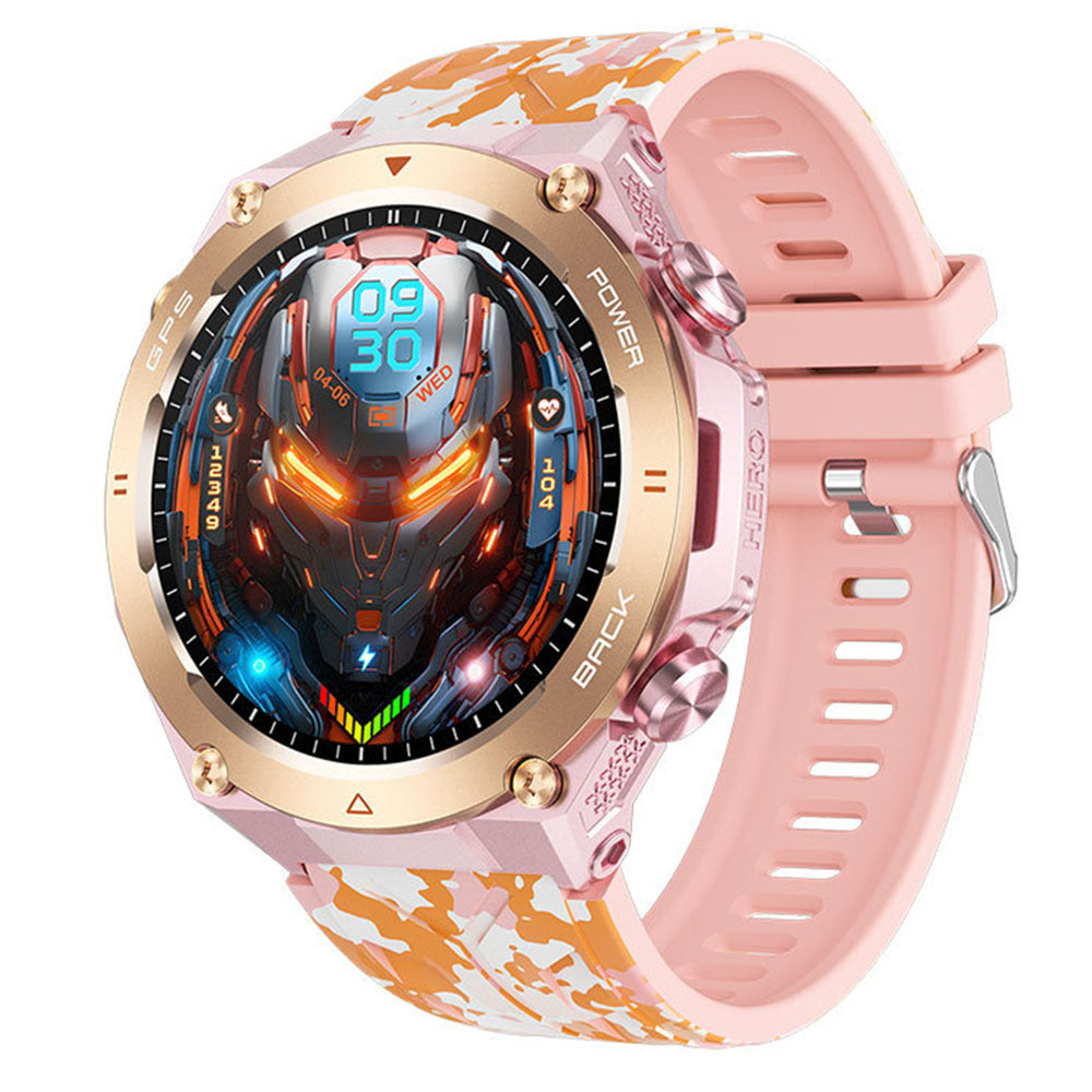 Eprolo KC82 men's smartwatch with 1.45-inch display, Bluetooth calls, heart rate, blood pressure, GPS, altitude, and air pressure tracking.
