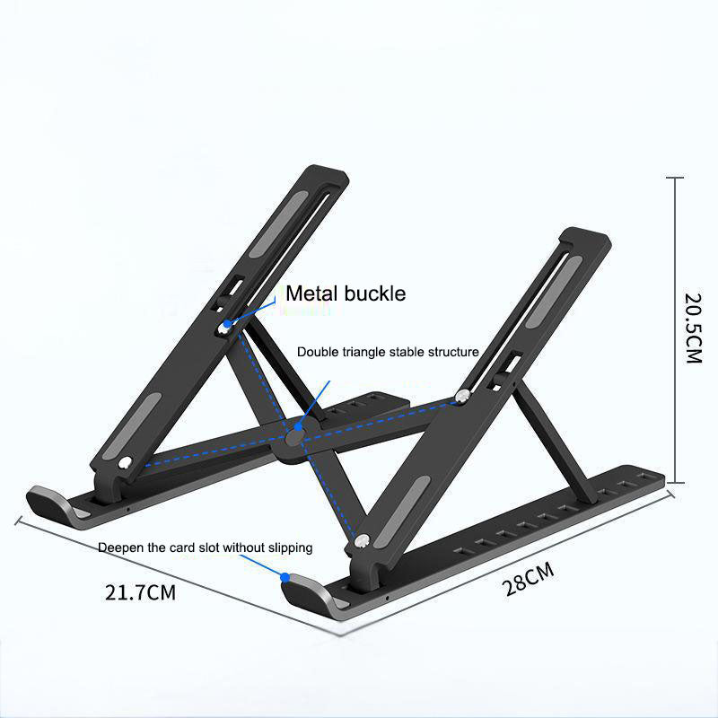 eprolo N3 laptop stand with folding lifting design, cooling base, portable desktop and tablet stand for ergonomic workspace setup