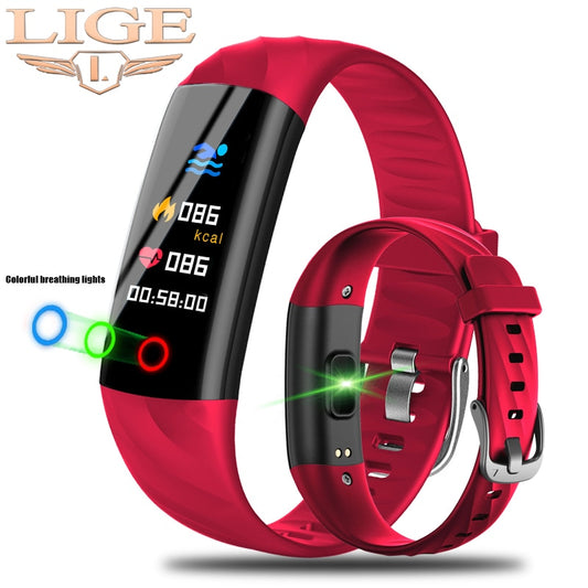 Eprolo LIGE women’s smart watch with IP68 waterproof sport bracelet, fitness tracker, blood pressure, and heart rate monitor.