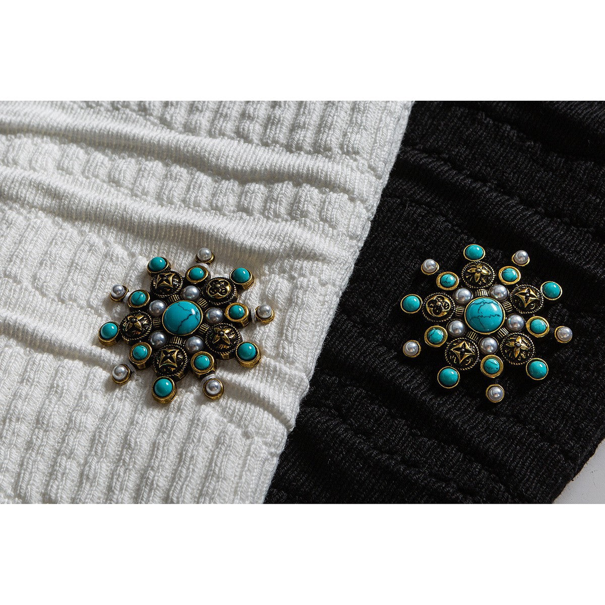 Retro turquoise badge hoodie with striped sweatshirt top by eprolo, featuring a front badge and casual, comfortable fit.