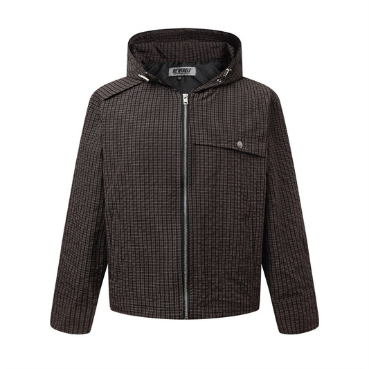 Small plaid hooded sweatshirt - American Smart
