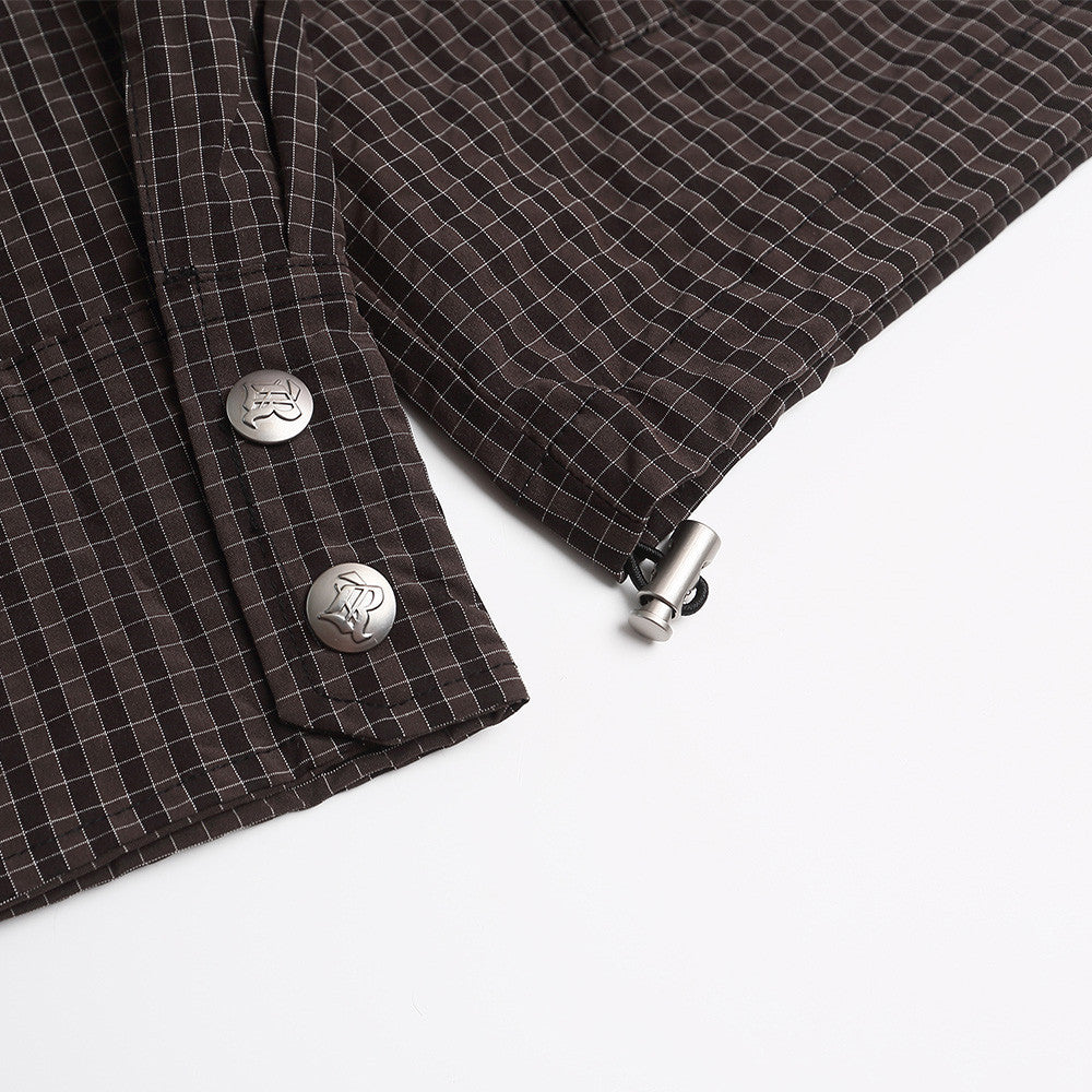 Small plaid hooded sweatshirt - American Smart