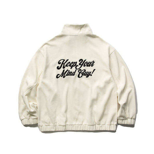 Sport Stand Collar Jacket Unisex Loose Premium Feel Outerwear - American Smart