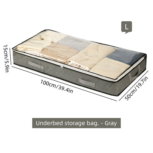 eprolo under-bed storage bag in 75L and 40L sizes, foldable dustproof organizer for comforters and clothing