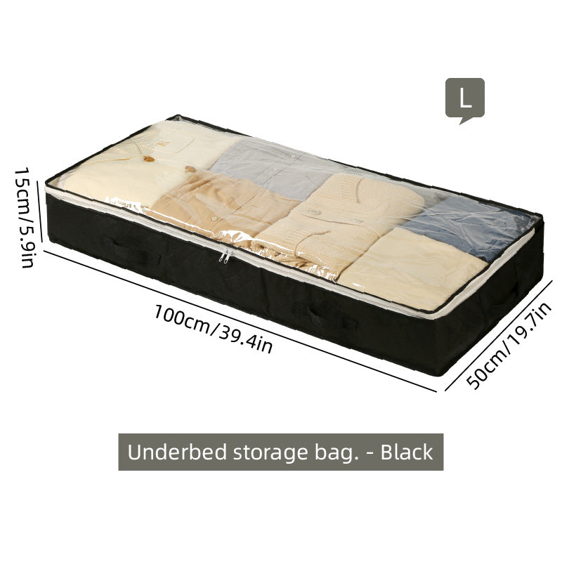 eprolo under-bed storage bag in 75L capacity, foldable dustproof organizer for comforters and clothing, portable and large capacity
