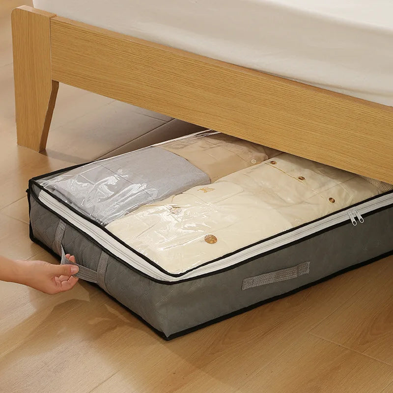 Eprolo under-bed storage bag with large capacity for clothes and comforters, dustproof and foldable for easy organization.