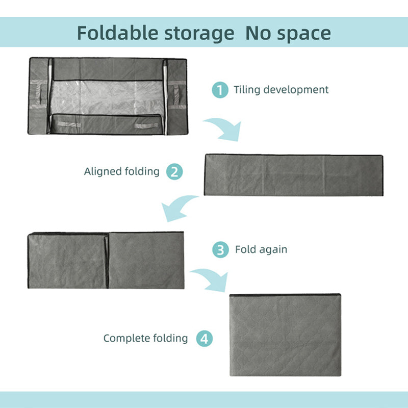 Eprolo under-bed storage bag with large capacity, foldable dustproof organizer for comforters and clothing, portable and spacious.